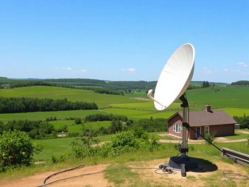 Internet satelital rural